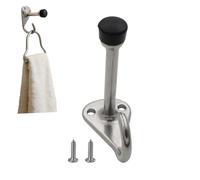 Butée de porte - Bloqueur de porte silencieux en acier inoxydable robuste | Crochet de butée de porte amortissant en caoutchouc | Pour hôtel chambre appartement camping-car sécurité