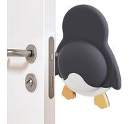 Butée de porte - Butée de porte - Butée de porte en caoutchouc silencieux - Protection murale pratique en caoutchouc souple avec motif animal pour la maison - Blanc orange sûr et