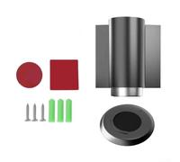 Butée de porte, butée de sol pour mur intérieur en caoutchouc, loquet magnétique très résistant (gris)