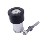 Butée de Porte Caoutchouc - hauteur Ajustable (60mm à 140mm) - Goujon d'Ancrage pour Fixation dans le béton