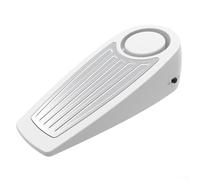 Butée de porte compacte et légère avec alarme de 130 dB pour la maison ou le voyage, activez si nécessaire ou utilisez-la comme support de porte silencieux (blanc)