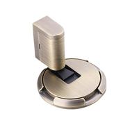 Butée de porte coupe-vent en alliage de zinc - Supports invisibles - Fixation au sol - Protection murale pour bureau et maison - Ventouse de porte en métal