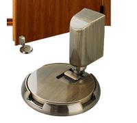 Butée de porte de sol robuste - de zinc 2,56 pouces | Butée de porte mécanique sans magnétique - Tampon coupe-vent à hauteur réglable avec technologie Push-to-Lock pour les portes de bureau à