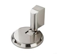 Butée de porte d'intérieur robuste, pas de perçage nécessaire, levier de hauteur réglable pour raccord de porte avec design coupe-vent solide (argent)