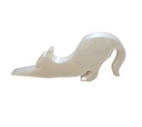 Butée de porte élégante motif chaton noir pour des opérations silencieuses