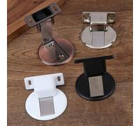 Butée de porte en acier inoxydable avec aimant puissant, design à vis dissimulées au sol pour espaces de porte de 5,5 à 12 mm, grade 304 anti-corrosion pour carrelage et sols durs