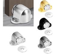 Butée de porte en acier inoxydable avec super ventouse et aimant puissant, monté au sol pour plus de stabilité et de résistance au vent, argent/noir/gris/or