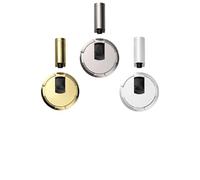 Butée de porte en alliage de zinc à fixation au sol avec verrouillage mécanique, ventouse coupe-vent et anti-collision pour portes intérieures, finition acier brossé