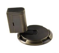 Butée de porte en alliage de zinc avec base réglable pour un espace de porte de 10 mm à 25 mm et système de montage autocollant sans perforation