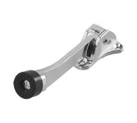 Butée de porte en alliage de zinc avec levier à pied et caoutchouc antidérapant pour garder les portes ouvertes silencieusement (argenté)