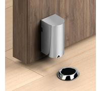 Butée de porte en alliage de zinc sans perforation avec aspiration mécanique sous vide au sol - Coupe-vent, anti-collision, installation sans perçage pour portes de chambre à coucher