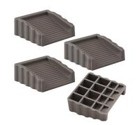 Butée de porte en caoutchouc - Kit de cale antidérapante à deux voies - Blocage de sécurité antivol - Outil de protection de la vie privée - Arrêt de sécurité pour hôtel, salon, maison