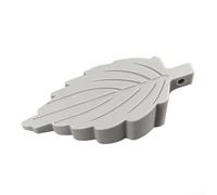 Butée de porte en caoutchouc souple avec fonctionnalité antidérapante et design en forme de cale à feuilles pour une stabilité ultime (gris)