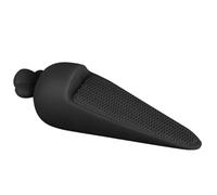 Butée de porte en forme de carotte avec matériau en gel de silice pour protection du sol et des murs, couleur noire ou orange, 133 x 35 mm (noir)