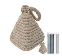 Butée de porte en nœud de coton - Bloc de corde rustique, blocage de porte lourd | Cale de poignée de sol lestée vintage | Cale moderne pour entrée, fenêtre, chambre à coucher, serre-livres pour