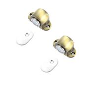 Butée de porte for l'intérieur for protéger les murs, butée sans poinçon, résistance épaisse, anti-collision, montée au sol, en alliage zinc invisible(Brass)