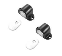 Butée de porte for l'intérieur for protéger les murs, butée sans poinçon, résistance épaisse, anti-collision, montée au sol, en alliage zinc invisible(Black)