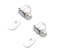 Butée de porte for l'intérieur for protéger les murs, butée sans poinçon, résistance épaisse, anti-collision, montée au sol, en alliage zinc invisible(Silver)