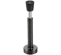 Butée de porte hydraulique en acier inoxydable avec technologie d'amortissement intégrée, coussin en caoutchouc et extension réglable de 20 mm (150 mm noir)