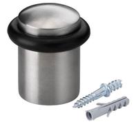 Butée de porte - INOFIX - Modèle à vis - Acier inox - Ronde - Joint caoutchouc