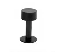 Butée de porte intérieure en acier inoxydable avec pare-chocs en caoutchouc pour éviter les dommages et réduire le bruit de fermeture (80 mm noir)