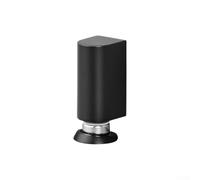 Butée de porte invisible, aspirateur de sol en alliage de zinc sans perforation, support mécanique coupe-vent anti-collision pour chambre à coucher et maison, pas de perçage nécessaire (noir)