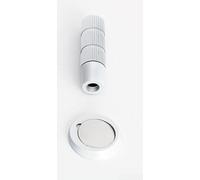 Butée de porte invisible avec maintien magnétique et deux options d'installation pour une stabilité de porte coupe-vent sans perçage (blanc élégant)