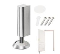 Butée de porte magnétique, arrêt de porte magnétique - Butée de porte de plancher en métal - Support réglable pour loquet de porte, engrenage de porte monté au sol ou au mur, quincaillerie de porte