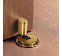 Butée de porte magnétique avec fonction de verrouillage réglable et revêtement multicouche pour une protection contre la pourriture et l'oxydation (jaune)