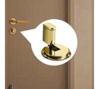 Butée de porte magnétique de sécurité familiale réglable avec bords lisses pour minimiser les risques de blessure, convient pour les portes lourdes et les cadres étroits (jaune)