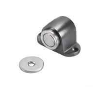 Butée de porte magnétique en acier inoxydable avec vis de loquet - Fixation au sol - Aimant puissant - Design élégant et épuré - Pour la maison et le bureau - Gris