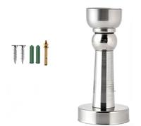 Butée de porte magnétique en acier inoxydable pour une utilisation en intérieur avec support mural ou au sol flexible et contact amorti à ressort (couleur naturelle 0,3 mm)