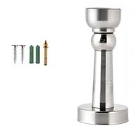 Butée de porte magnétique en acier inoxydable pour une utilisation en intérieur avec support mural ou au sol flexible et contact amorti à ressort (couleur naturelle 0,6 mm)