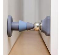 Butée de porte magnétique en silicone pour sapin de Noël avec coussin en caoutchouc souple et installation sans perforation, forte aspiration et design lavable sans rayures, gris