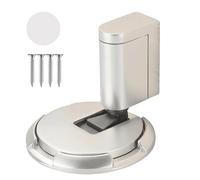 Butée de porte mécanique - Butée de porte coupe-vent, butée de porte extérieure en aluminium réglable en hauteur avec mécanisme push-to-lock, butoir de porte en aluminium pour intérieur pour chambre à