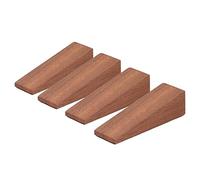 Butée de Porte Mobile, Butée de Porte en Bois à Opération Simple, Applications Larges, Antidérapantes, 4 Pièces pour Salle de Bain