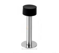 Butée de porte murale et de sol en acier inoxydable, pare-chocs en caoutchouc antidérapant pour protéger les murs, butée de porte robuste pour une utilisation intérieure (120 mm, argent brossé)