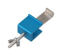 Butée de porte portable pour portes à ouverture vers l'intérieur avec mécanisme de verrouillage réglable à double écrou en acier inoxydable 304 et alliage d'aluminium (bleu)