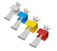 Butée de porte portable pour portes à ouverture vers l'intérieur avec verrouillage à griffe réglable en acier inoxydable 304 et alliage d'aluminium, construction compacte pour bagages ou sac (jaune)