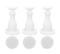 Butée de porte pour machine à laver 3 pièces, dispositif de maintien en caoutchouc rose, dimensions 8,5x5,2x3,3 cm - Maintien aéré de la porte lave - linge, ventouse adhésive, (Blanche)