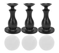 Butée de porte pour machine à laver 3 pièces, dispositif de maintien en caoutchouc rose, dimensions 8,5x5,2x3,3 cm - Maintien aéré de la porte lave - linge, ventouse adhésive, (Noire)