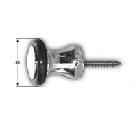 Butée de porte pour montage au sol diamètre 38 mm-gris argenté