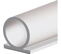 Butée de porte Profilé Oméga 137 L.25m L.8mm Silic.blk blanc ELLEN
