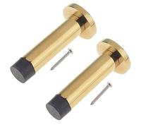 Butée de porte | Projection murale de porte ou de plinthe | Laiton poli | Lot de 2