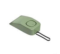 Butée de porte rechargeable - 70 dB - Double capteur - Sensibilité réglable - Base en silicone antidérapante - ABS - 10 x 5,1 cm - Sécurité portable pour voyage, dortoir, appartement, hôtel (vert)