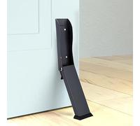 Butée de porte, sans perçage, facile à utiliser, polyvalente, ouverture vers l'extérieur, anti-vol, entrée anti-collision (noir)