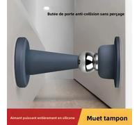 Butée de porte sans perçage pour chambre à coucher, protection murale fixe, anti-collision, butée de sol en silicone à forte aspiration pour la maison smt-2