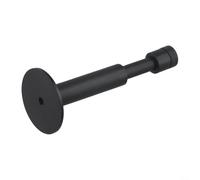 Butée de porte, tampon hydraulique monté au sol, 110 mm, en alliage d'aluminium, anti-vibration, amortisseur sonore, pour portes en verre de salle de bain (aluminium-noir)
