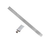 Butée de positionnement pour règle en acier Scribe La Règle De Marquage En Aluminium 15/20/30/40 Cm Arrête Les Clôtures Avec Jauge Travail Du Bois D'arrêt Coulissant(40cm)