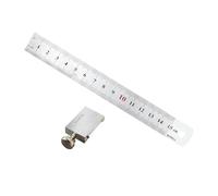 Butée de positionnement pour règle en acier Scribe La Règle De Marquage En Aluminium 15/20/30/40 Cm Arrête Les Clôtures Avec Jauge Travail Du Bois D'arrêt Coulissant(15cm)